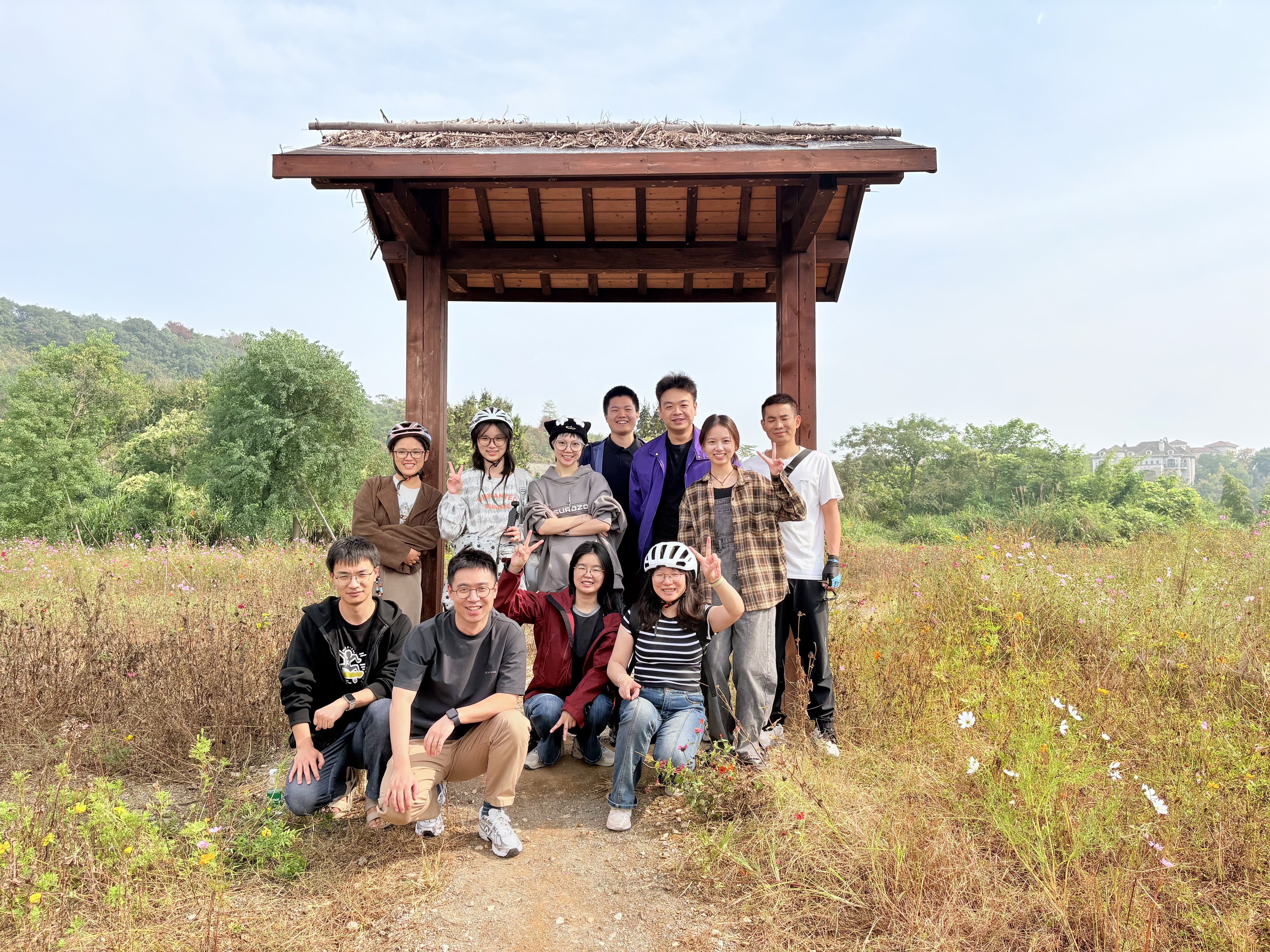 Team photo from farewell party gathering