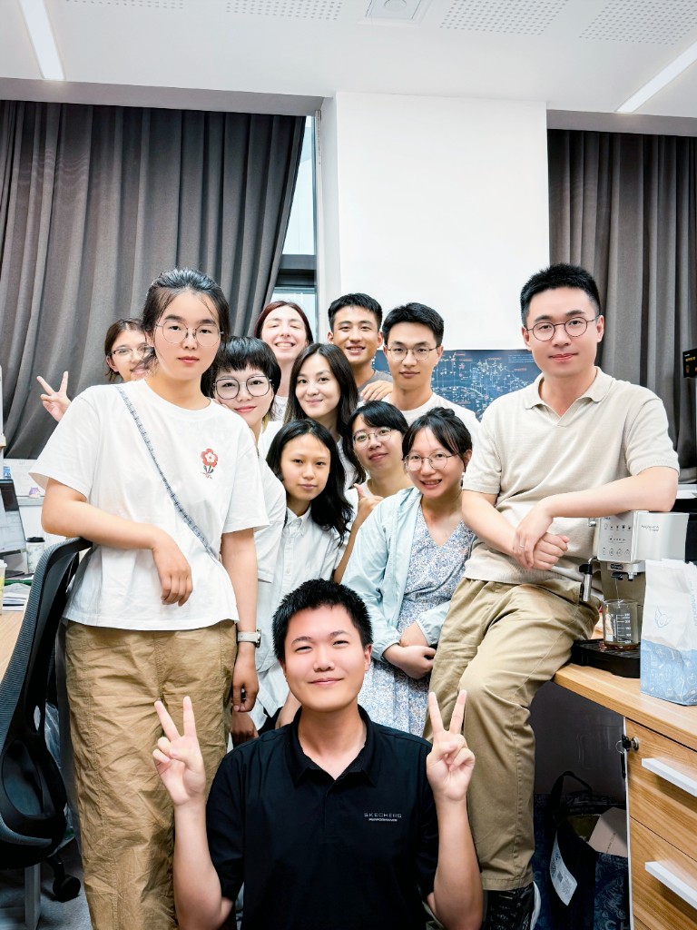 Lab members during summer celebration